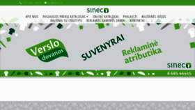 What Sineco.lt website looked like in 2019 (4 years ago)
