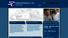 What Stoltzprinting.com website looked like in 2019 (4 years ago)
