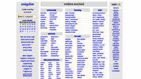 What Smd.craigslist.org website looked like in 2019 (4 years ago)