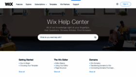 What Support.wix.com website looked like in 2019 (4 years ago)