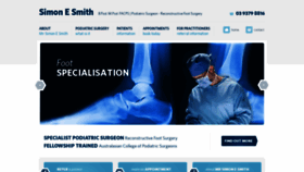 What Smithfootsurgeon.com.au website looked like in 2019 (4 years ago)