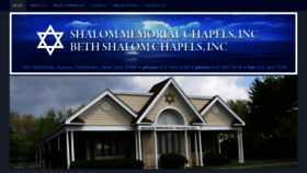 What Shalommemorialchapelsinc.com website looked like in 2019 (4 years ago)