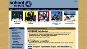 What Schoolnova.com website looked like in 2019 (4 years ago)
