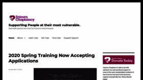 What Sojournchaplaincy.org website looked like in 2019 (4 years ago)