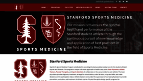 What Stanfordsportsmedicine.com website looked like in 2019 (4 years ago)
