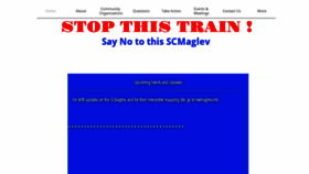 What Stopthistrain.org website looked like in 2019 (4 years ago)