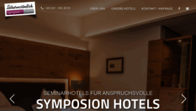What Symposionhotels.at website looked like in 2019 (4 years ago)