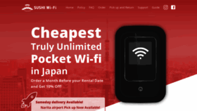 What Sushi-wifi.com website looked like in 2019 (4 years ago)