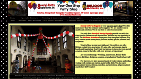 What Sandysparty.com website looked like in 2019 (4 years ago)
