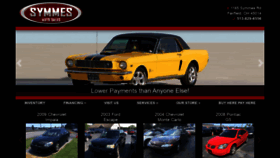 What Symmesautosales.com website looked like in 2019 (4 years ago)
