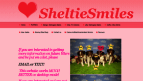 What Sheltiesmiles.com website looked like in 2019 (4 years ago)