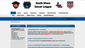 What Southshoresoccer.com website looked like in 2019 (6 years ago)