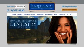 What Sunrisedentalsmile.com website looked like in 2019 (4 years ago)