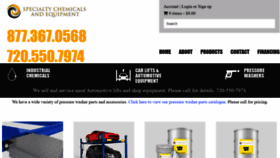 What Specialtychemicalsandequipment.com website looked like in 2019 (4 years ago)