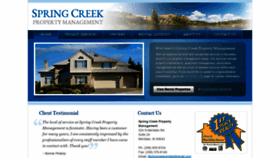 What Springcreekproperty.com website looked like in 2019 (4 years ago)