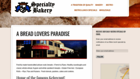 What Specialtybakery.ca website looked like in 2019 (4 years ago)