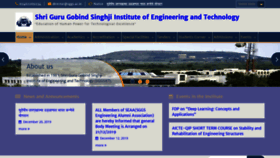 What Sggs.ac.in website looked like in 2019 (5 years ago)