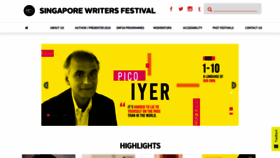 What Singaporewritersfestival.com website looked like in 2019 (4 years ago)
