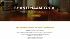 What Shantinaamyoga.com website looked like in 2019 (4 years ago)