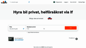 What Snappcar.se website looked like in 2019 (4 years ago)