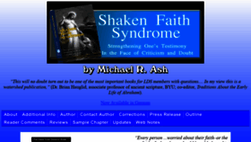 What Shakenfaithsyndrome.com website looked like in 2019 (4 years ago)