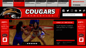 What Siuecougars.com website looked like in 2019 (4 years ago)