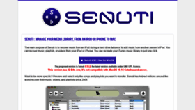 What Senuti.org website looked like in 2019 (4 years ago)