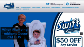 What Swiftplumbingllc.com website looked like in 2019 (4 years ago)