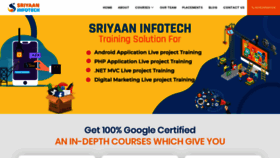 What Sriyaaninfotech.com website looked like in 2019 (4 years ago)