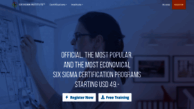 What Sixsigma-institute.org website looked like in 2019 (4 years ago)