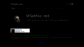 What Sfgothic.net website looked like in 2019 (4 years ago)