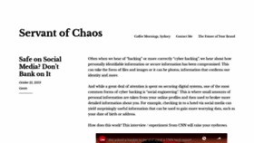 What Servantofchaos.com website looked like in 2019 (4 years ago)