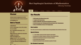 What Sapthagiriinstitute.com website looked like in 2019 (4 years ago)