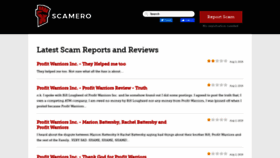 What Scamero.com website looked like in 2019 (4 years ago)