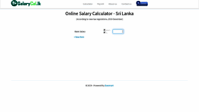 What Salarycal.lk website looked like in 2020 (4 years ago)