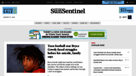What Sunsentinal.com website looked like in 2020 (4 years ago)