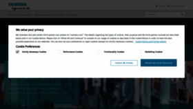 What Siemens.com website looked like in 2020 (4 years ago)