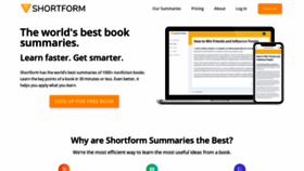 What Shortform.com website looked like in 2020 (4 years ago)