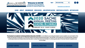 What Sacme.org website looked like in 2020 (4 years ago)