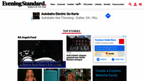 What Standard.co.uk website looked like in 2020 (5 years ago)