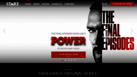 What Starz.com website looked like in 2020 (4 years ago)