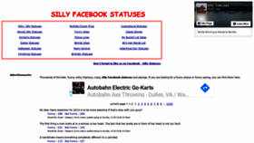 What Sillyfacebookstatuses.com website looked like in 2020 (4 years ago)