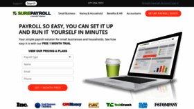 What Surepayroll.com website looked like in 2020 (4 years ago)