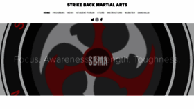 What Strikebackmartialarts.com website looked like in 2020 (4 years ago)