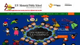 What Snmemorialpublicschool.com website looked like in 2020 (4 years ago)