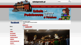 What Szkolaporonin.pl website looked like in 2020 (4 years ago)