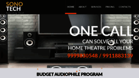 What Sonotech.in website looked like in 2020 (4 years ago)