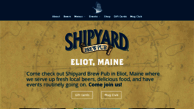 What Shipyardbrewpub.com website looked like in 2020 (4 years ago)