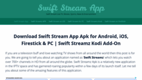 What Swiftstreamapk.com website looked like in 2020 (4 years ago)