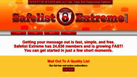What Safelistextreme.com website looked like in 2020 (4 years ago)
